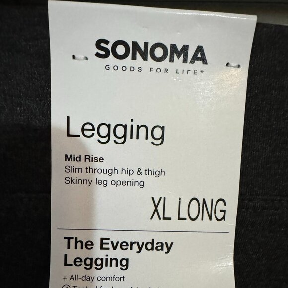 * ❤️NWT DARK GRAY MID-RISE LEGGINGS XLARGE/TALL - Picture 4 of 5